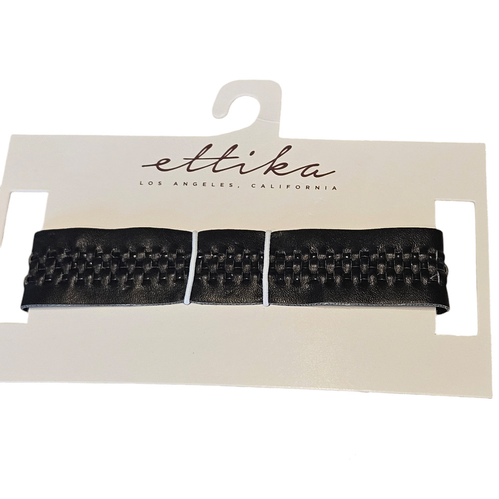 Ettika Black Choker‎ Woven NEW Festival Rave Casual Sexy